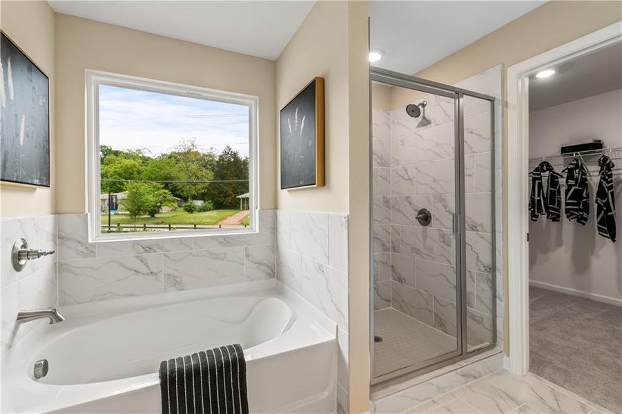 Furnished interior view inside a new home in Enclave at Evergreen, Fairburn (Image 42).