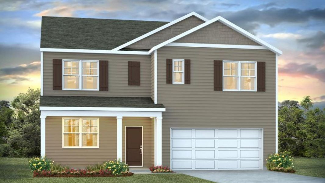 Representative exterior photo of a completed home built from the HAYDEN by D.R. Horton in Leatherstone, Blythewood, SC (Image 2).