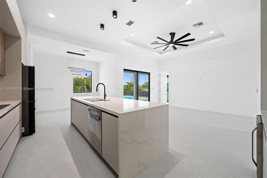 Furnished interior view inside a new home in , Cape Coral (Image 9). Furnished interior view inside a new home in , Cape Coral (Image 9).