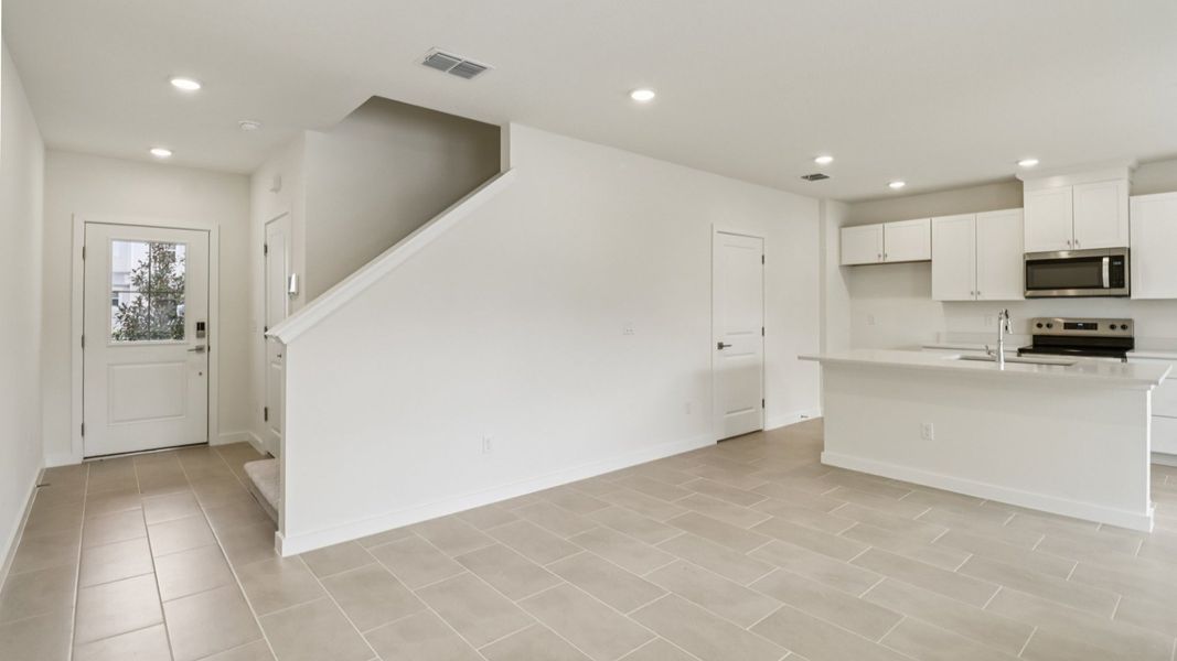 Furnished interior view inside a new home in Cyrene at Harmony, St. Cloud (Image 7). Furnished interior view inside a new home in Cyrene at Harmony, St. Cloud (Image 7).