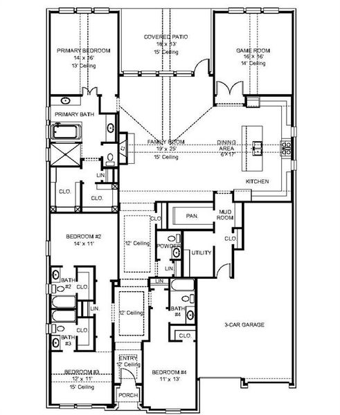 2D floor plan layout of this home in , Prosper, TX (Image 2). 2D floor plan layout of this home in , Prosper, TX (Image 2).