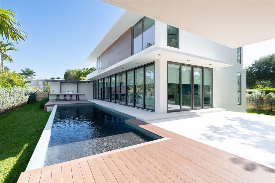 Exterior details and patio area of a home in , Miami Shores (Image 19). Exterior details and patio area of a home in , Miami Shores (Image 19).