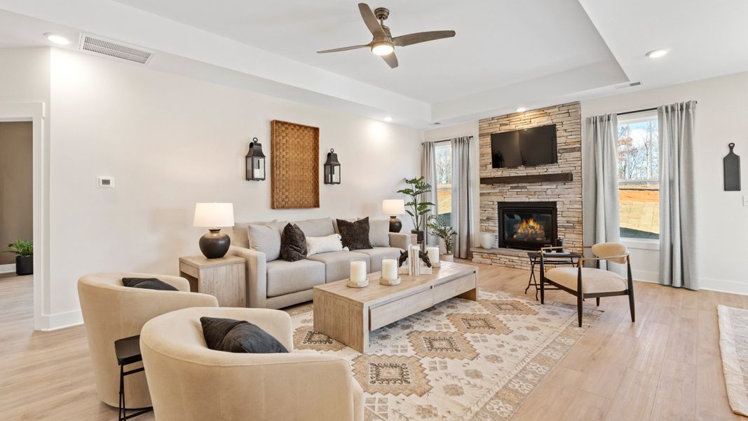 Family Room of The Middleton Design by DRB Homes