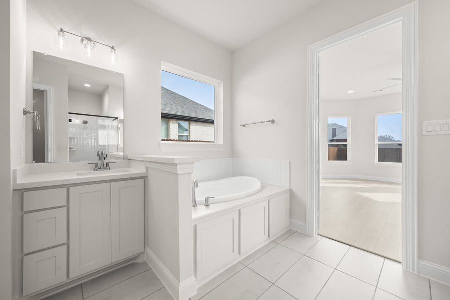 Furnished interior view inside a new home in Hayes Crossing, Midlothian (Image 11).