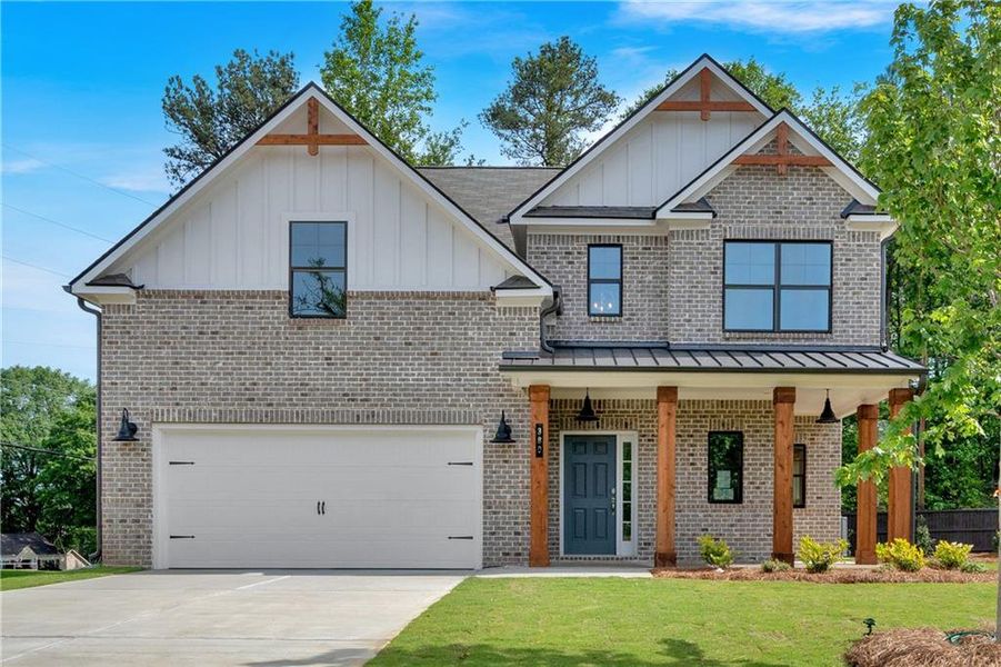 Front exterior of a home in the The Overlook at Factory Shoals community, located in Mableton, GA (Image 11). Front exterior of a home in the The Overlook at Factory Shoals community, located in Mableton, GA (Image 11).