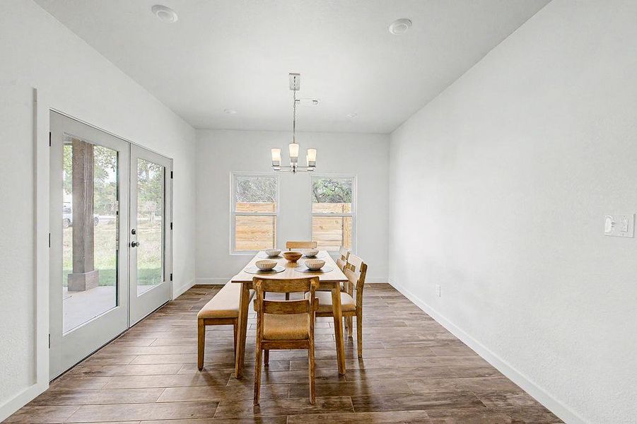 Furnished interior view inside a new home in , Wimberley (Image 17).