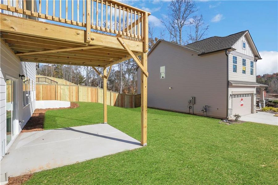 Exterior details and patio area of a home in Marble Tree, Ball Ground (Image 25).
