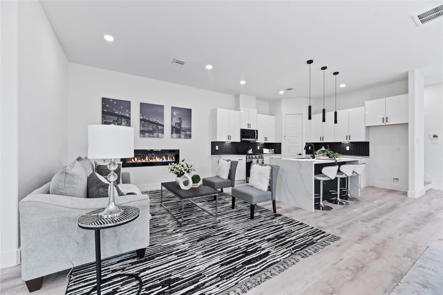 Furnished interior view inside a new home in , Houston (Image 6).