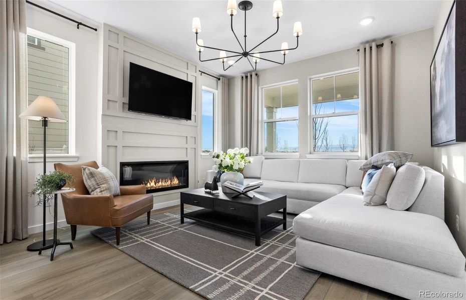 Furnished interior view inside a new home in Barefoot Village, Firestone (Image 6).