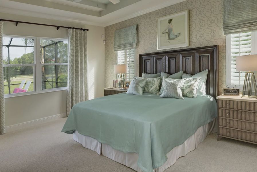 Furnished interior view inside a new home in Boca Royale Golf and Country Club at Wellen Park, Englewood (Image 15). Furnished interior view inside a new home in Boca Royale Golf and Country Club at Wellen Park, Englewood (Image 15).