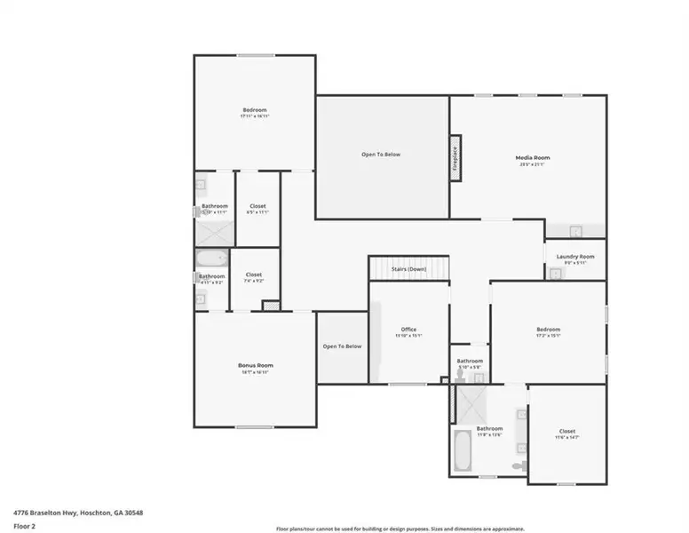 2D floor plan layout of this home in , Hoschton, GA (Image 5).