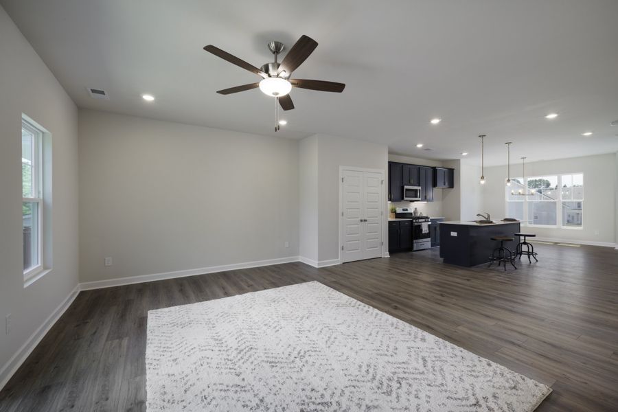 Representative unfurnished interior of a home built from the The Beckett by Cothran Homes in Holly View, Greenville (Image 24). Representative unfurnished interior of a home built from the The Beckett by Cothran Homes in Holly View, Greenville (Image 24).