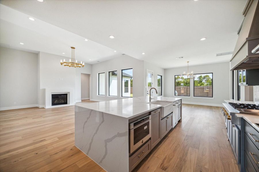 Furnished interior view inside a new home in Sienna - Estates at Summerhouse Lake, Missouri City (Image 9).