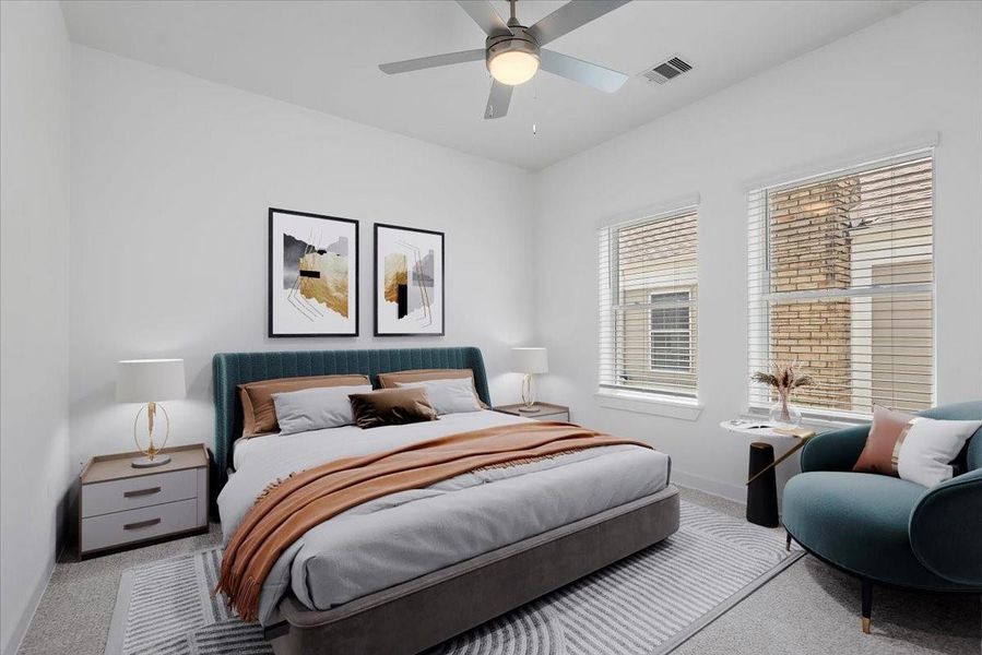 Staged - Second bedroom Staged - Second bedroom