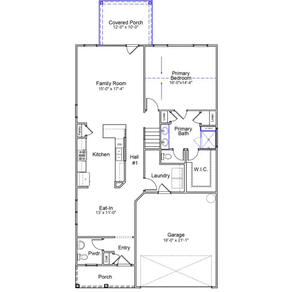 2D floor plan layout of this home in Bluefield, Lexington, SC (Image 2). 2D floor plan layout of this home in Bluefield, Lexington, SC (Image 2).
