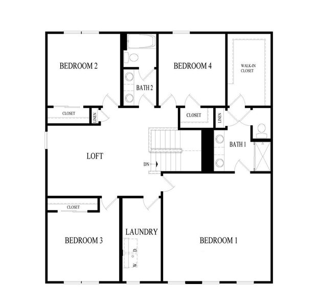 2D floor plan layout for the Coventry by D.R. Horton in Royal Oak South, Corpus Christi, TX (Image 4). 2D floor plan layout for the Coventry by D.R. Horton in Royal Oak South, Corpus Christi, TX (Image 4).