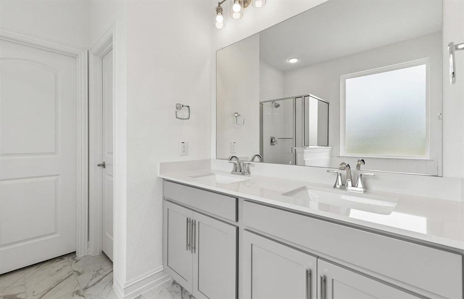 Primary bath with two vanities Primary bath with two vanities