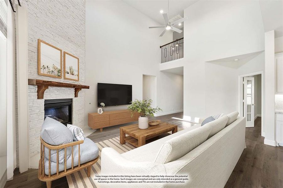 Furnished interior view inside a new home in Union Park Classic 60, Little Elm (Image 9).