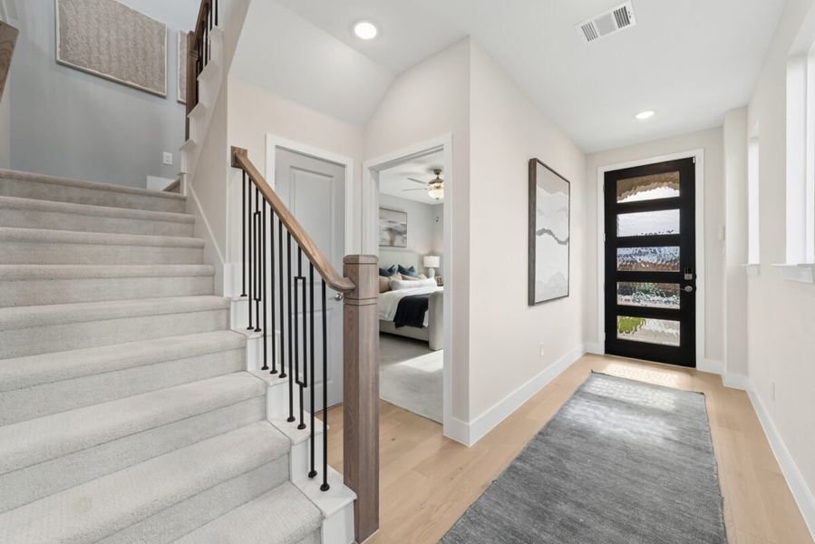 Representative furnished interior of a home built from the Broadway by Landon Homes in Fields - East Village, Frisco (Image 19). Representative furnished interior of a home built from the Broadway by Landon Homes in Fields - East Village, Frisco (Image 19).
