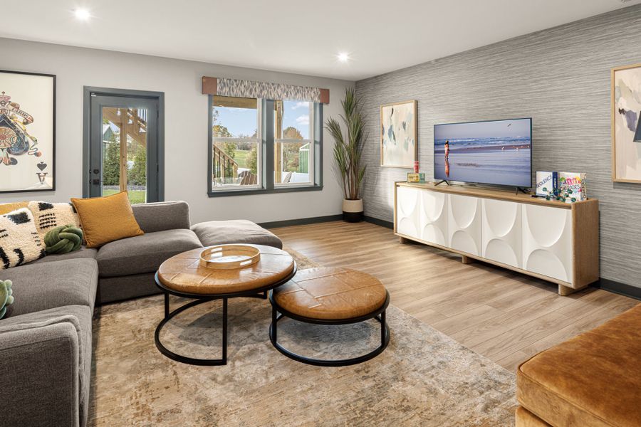 Representative furnished interior of a home built from the Pearson by Fischer Homes in Woodberry, Canton (Image 28).