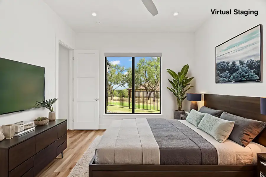 Split floor plan guest bedroom with golf course views Split floor plan guest bedroom with golf course views