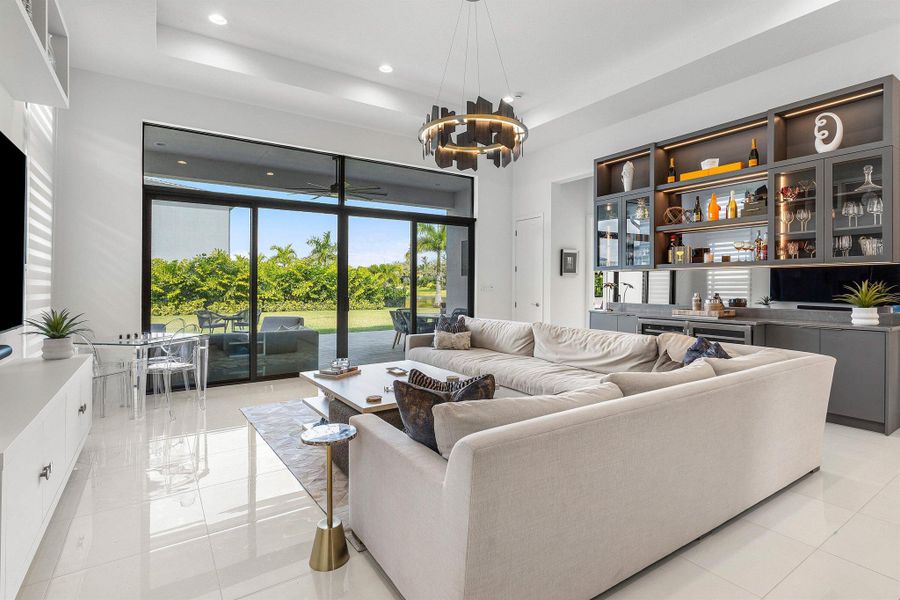 Furnished interior view inside a new home in , Boca Raton (Image 17). Furnished interior view inside a new home in , Boca Raton (Image 17).