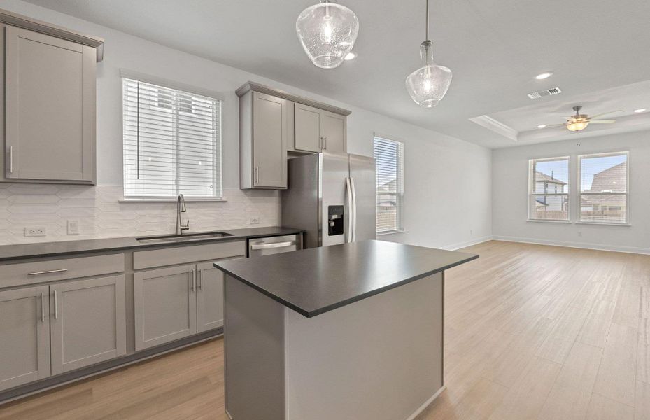 Furnished interior view inside a new home in Patterson Ranch, Georgetown (Image 13). Furnished interior view inside a new home in Patterson Ranch, Georgetown (Image 13).