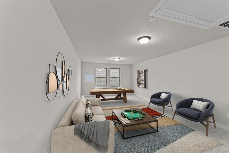 Furnished interior view inside a new home in Treeline, Justin (Image 7). Furnished interior view inside a new home in Treeline, Justin (Image 7).