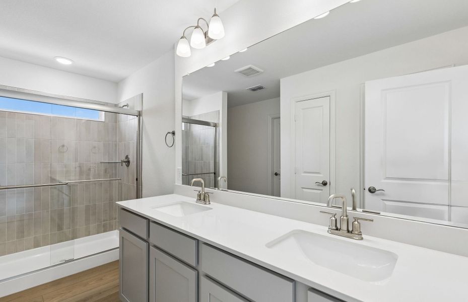 Furnished interior view inside a new home in Ribbonwood, Aubrey (Image 7).