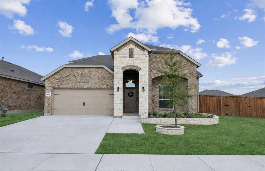 Front exterior of a new home in , Haslet, TX, highlighting curb appeal (Image 20).