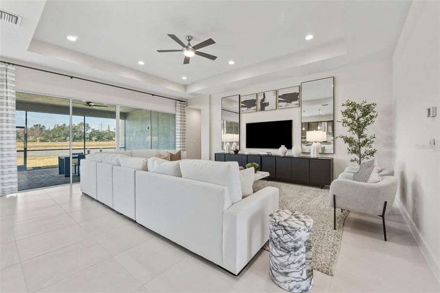 Furnished interior view inside a new home in Valencia Ridge, Wesley Chapel (Image 4).