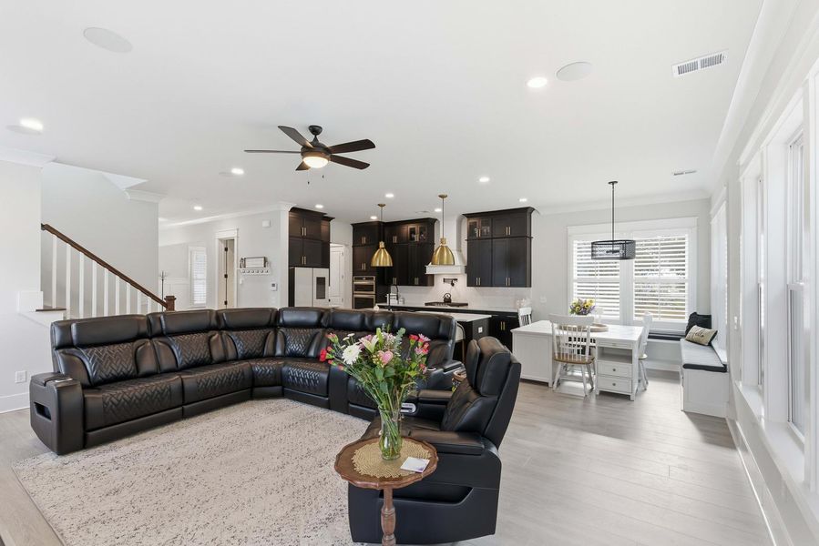 Furnished interior view inside a new home in Overlook at Copahee Sound, Awendaw (Image 18). Furnished interior view inside a new home in Overlook at Copahee Sound, Awendaw (Image 18).