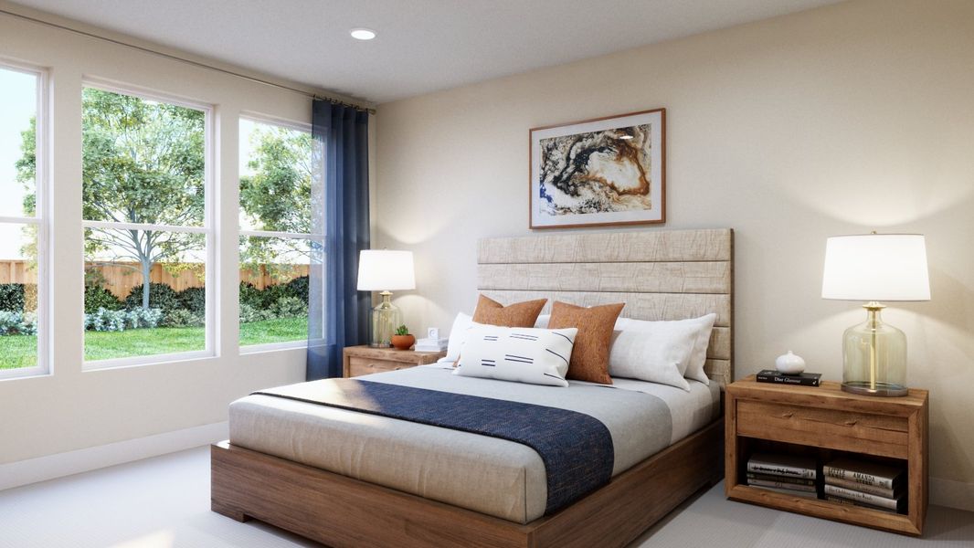 Representative furnished interior of a home built from the Lakewood II by Landsea Homes in Highlands Preserve, Mead (Image 6).