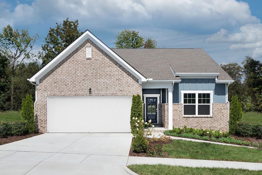 Representative exterior photo of a completed home built from the Brunswick by Ashton Woods in Cades Bluff, Lebanon, TN (Image 1).