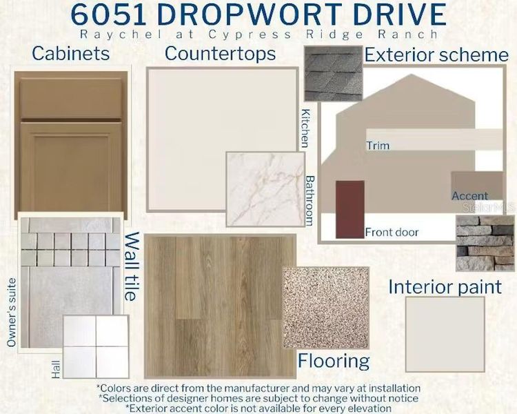 Sample of building materials used in homes in Cypress Ridge Ranch, Wimauma (Image 3). Sample of building materials used in homes in Cypress Ridge Ranch, Wimauma (Image 3).