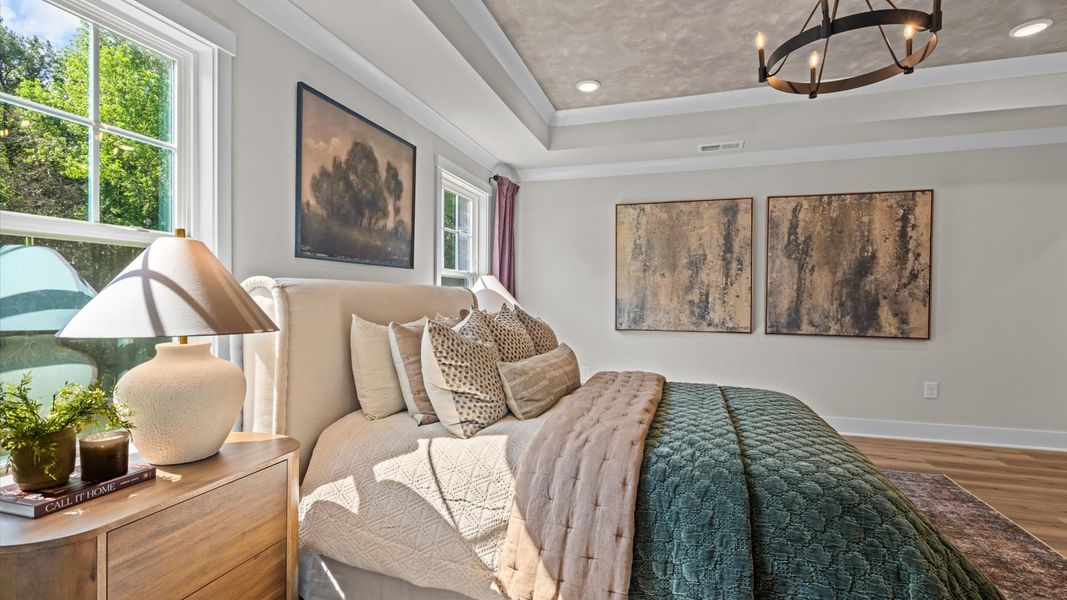 Representative furnished interior of a home built from the Beramont by DRB Homes in Station Pointe, Angier (Image 24).