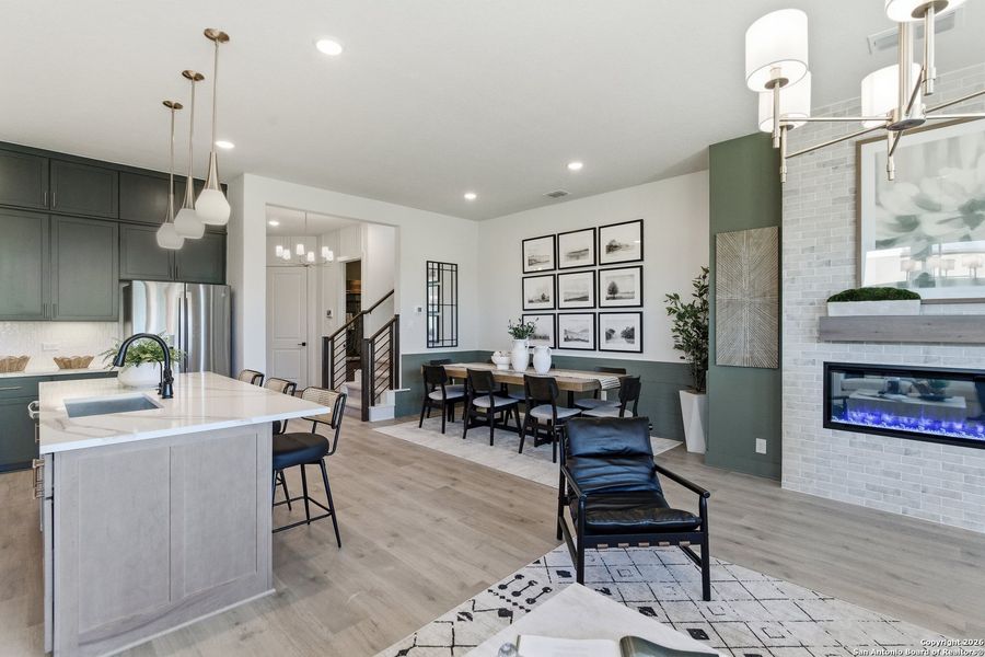 Furnished interior view inside a new home in Prominence, San Antonio (Image 10).