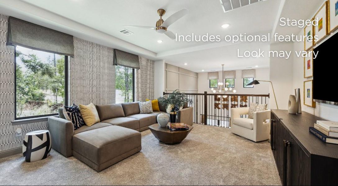 Furnished interior view inside a new home in WILDTREE 40', Montgomery (Image 6).