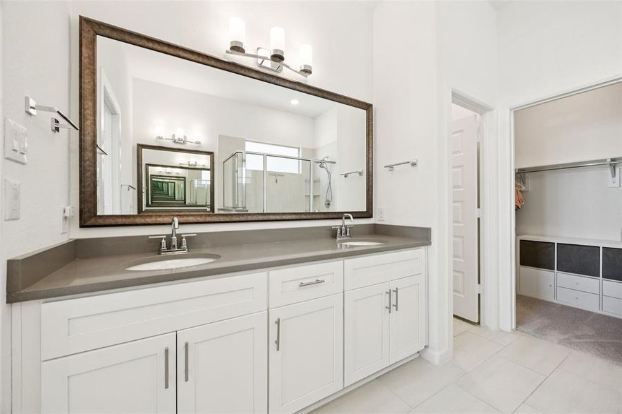 Furnished interior view inside a new home in Villas at the Station, Sachse (Image 7).