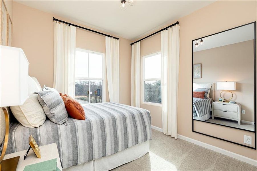 Furnished interior view inside a new home in The Beacon at Old Peachtree Townhomes, Lawrenceville (Image 31). Furnished interior view inside a new home in The Beacon at Old Peachtree Townhomes, Lawrenceville (Image 31).