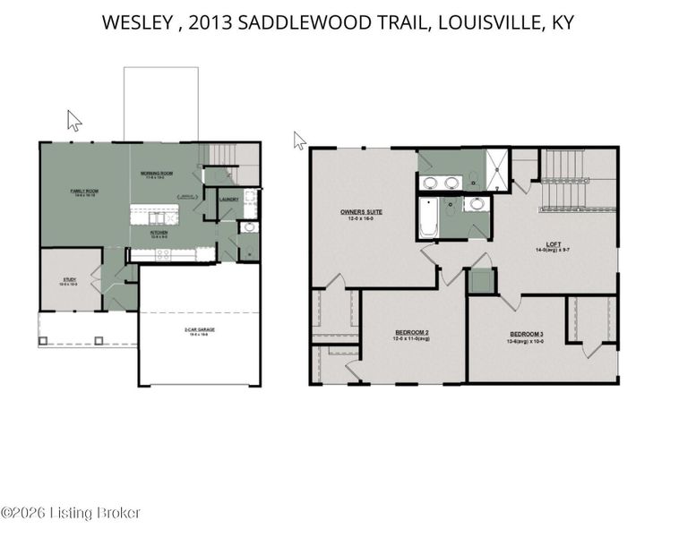 2D floor plan layout of this home in Bridle Run, Louisville, KY (Image 2). 2D floor plan layout of this home in Bridle Run, Louisville, KY (Image 2).