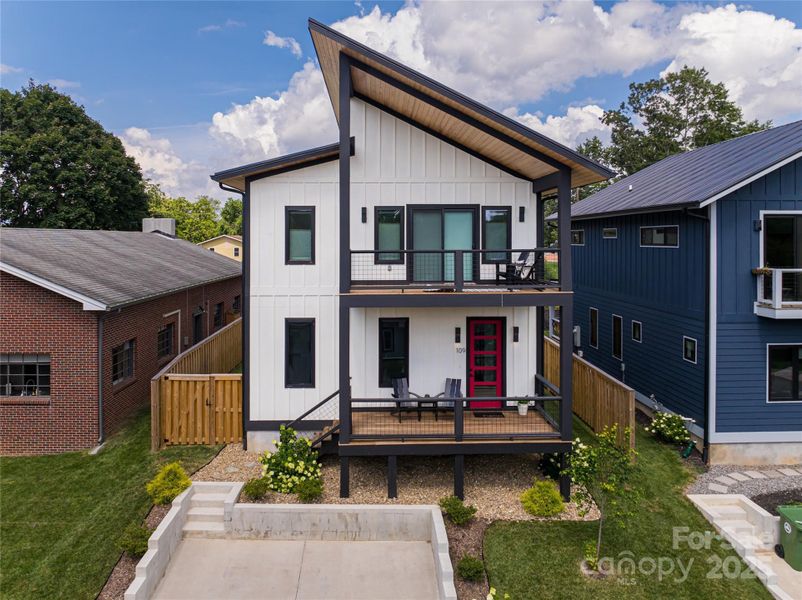 Front exterior of a new home in , Asheville, NC, highlighting curb appeal (Image 2).