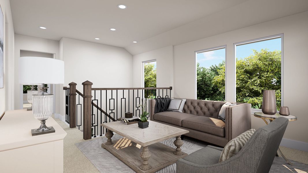 Representative furnished interior of a home built from the Magnolia by Tri Pointe Homes in Landmark, Denton (Image 12). Representative furnished interior of a home built from the Magnolia by Tri Pointe Homes in Landmark, Denton (Image 12).