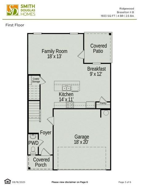 2D floor plan layout of this home in Ridgewood, Shelbyville, TN (Image 2).
