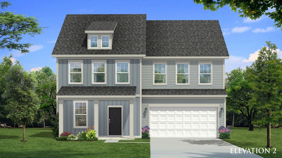 Burton Design Elevation 2 at Lakeside Glen by Premier builder DRB Homes in York, SC.