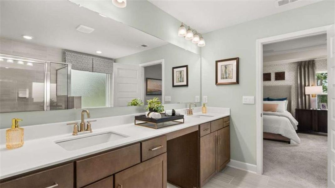 Furnished interior view inside a new home in Heritage Pointe, Senoia (Image 45).