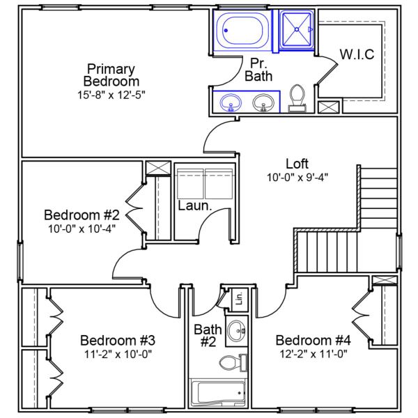 2D floor plan layout of this home in Bell West, Kernersville, NC (Image 3).