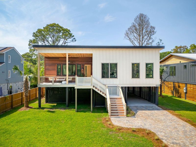 Front exterior of a new home in , Folly Beach, SC, highlighting curb appeal (Image 21).