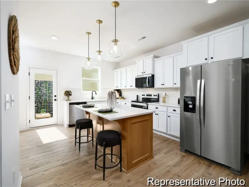 Furnished interior view inside a new home in Village at Reedy Creek Townhomes, Charlotte (Image 5).