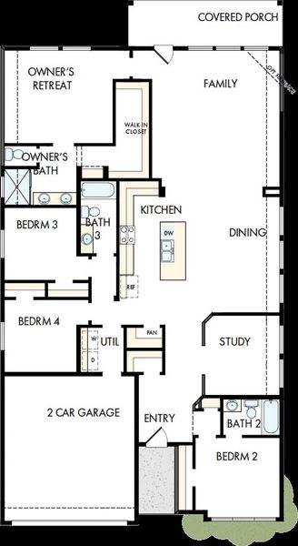 2D floor plan layout of this home in The Colony, Bastrop, TX (Image 2). 2D floor plan layout of this home in The Colony, Bastrop, TX (Image 2).